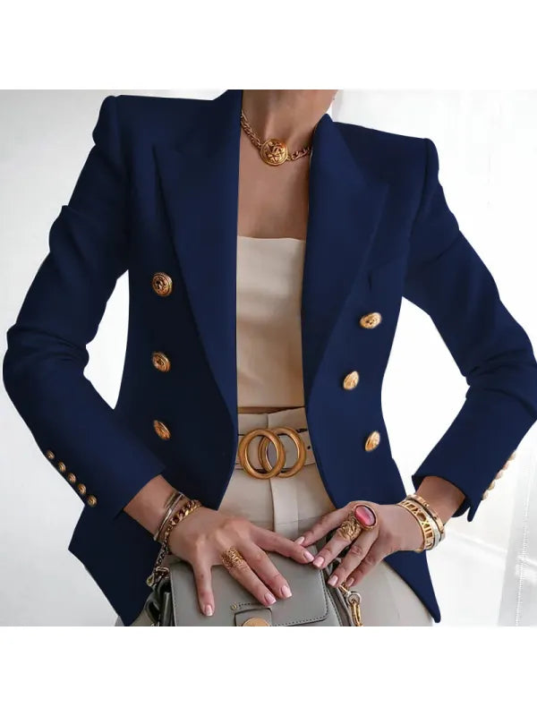 Women's elegant office blazer slim fit tailored silhouette premium craftsmanship professional style