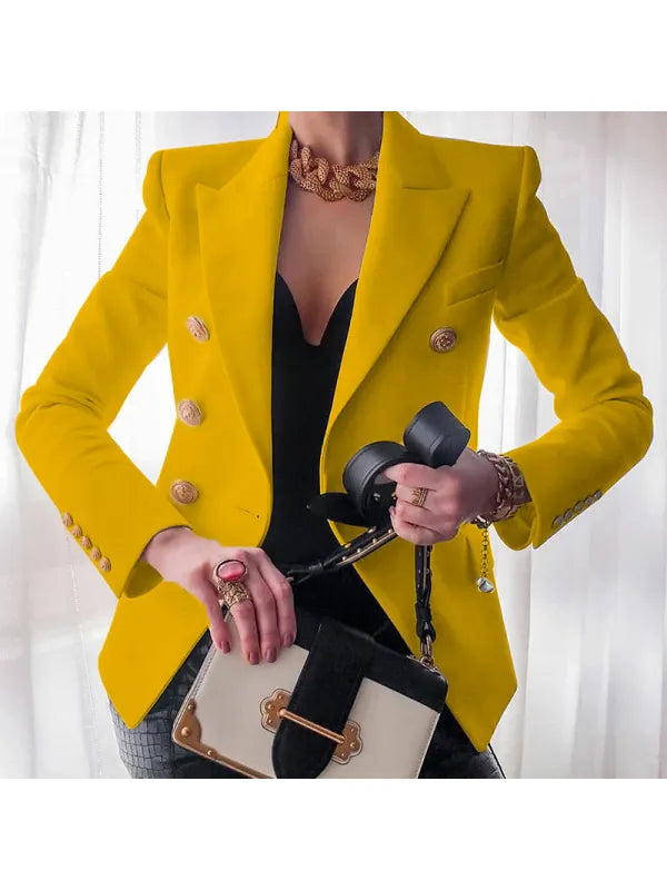 Women's elegant office blazer slim fit professional tailored silhouette premium comfortable easy-care fabric