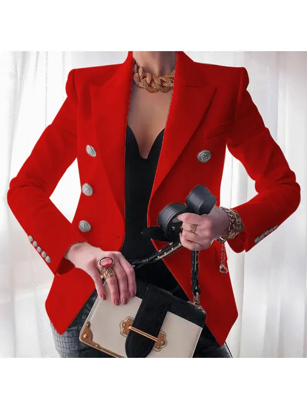 Women's elegant office blazer slim fit professional tailored silhouette premium easy-care fabric