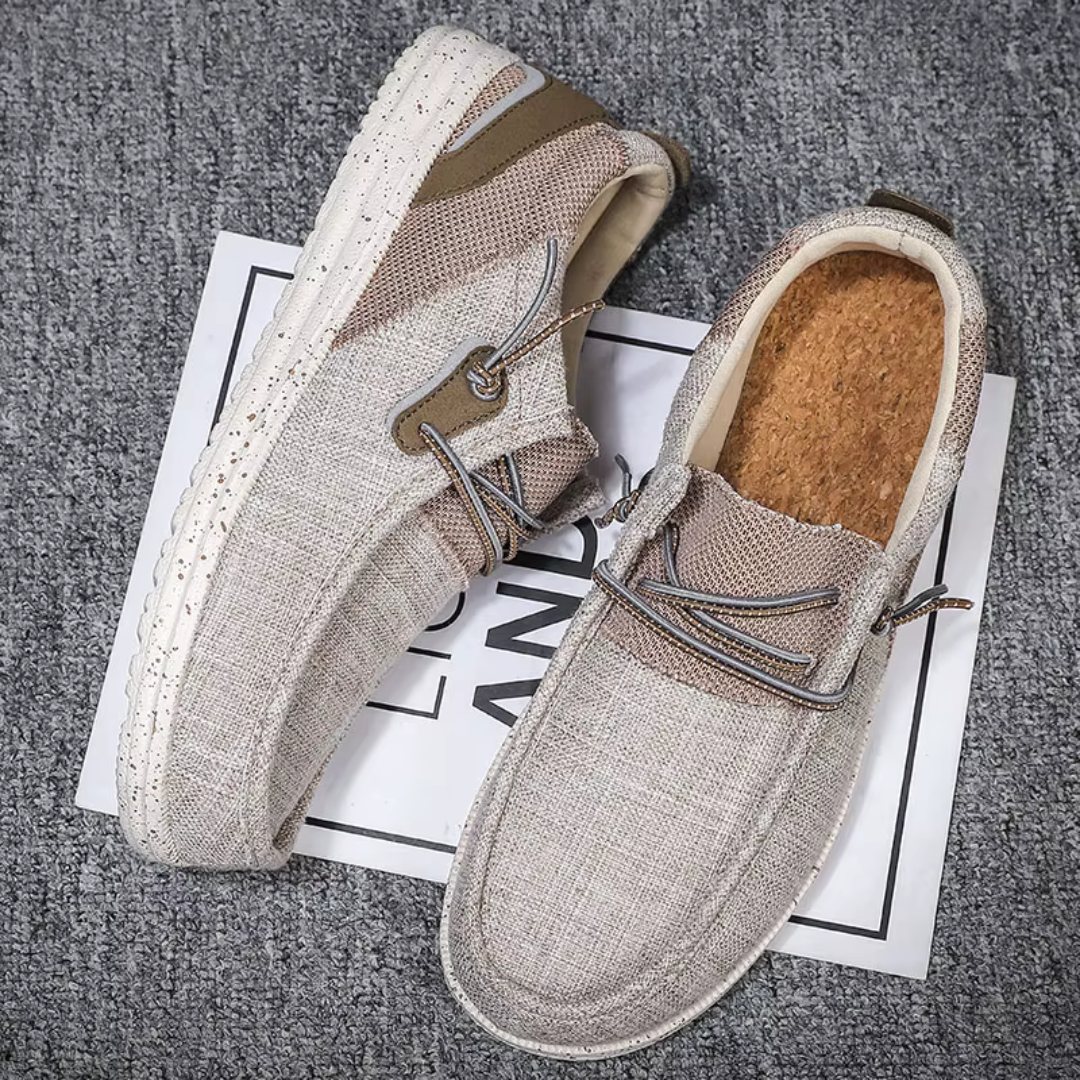 Men's TrendAura Rowan textured canvas sneakers with cushioned insole and flexible rubber sole