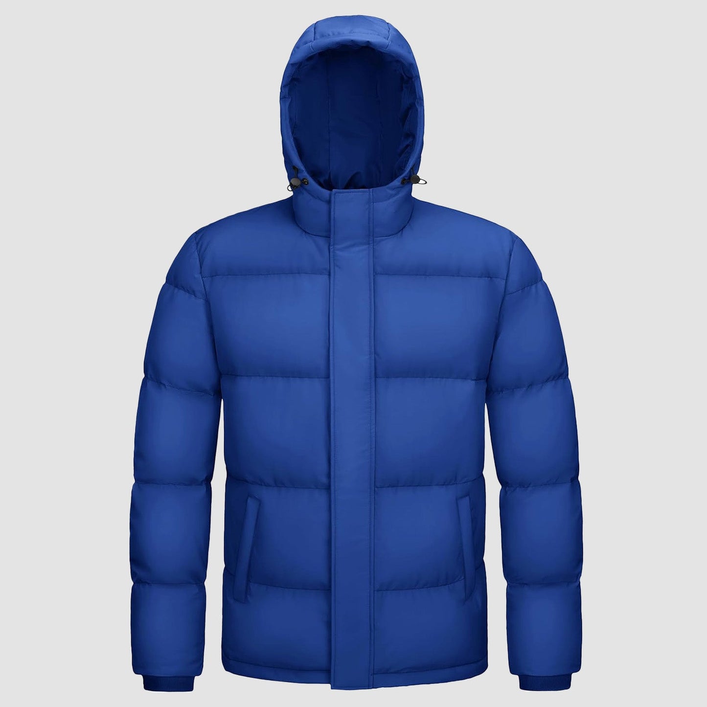 Men's hooded duck down puffer jacket water-resistant windproof insulated winter coat with warm fill