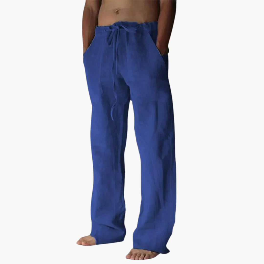 Men's lightweight relaxed fit casual pants breathable fabric loose cut for everyday comfort wear