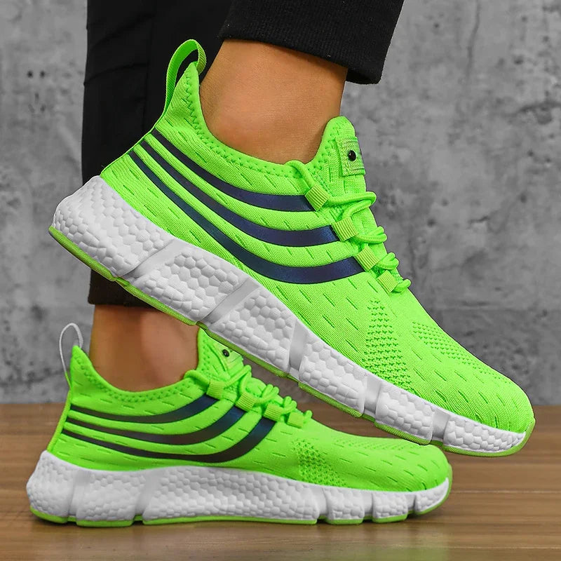 Ultralight breathable knit sprint sneaker with glove-like fit and responsive cushioning sole