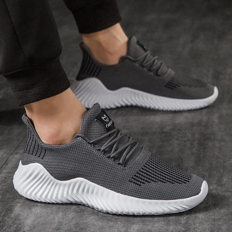 Velocity lightweight athletic sneakers breathable knit upper shock-absorbing sole performance trainer