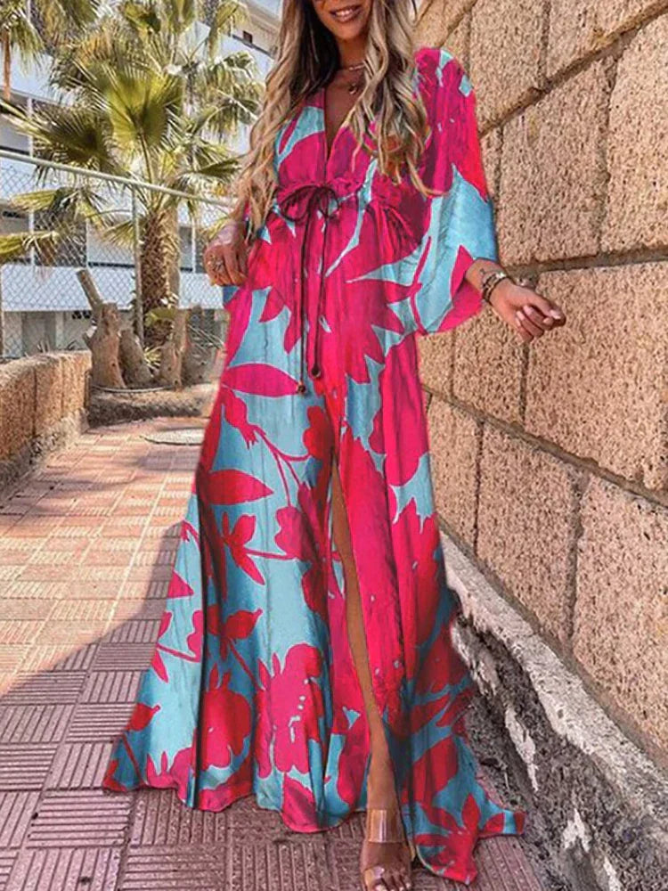 Ulrika long women's dress fluid silhouette lightweight elegant versatile maxi cut timeless style