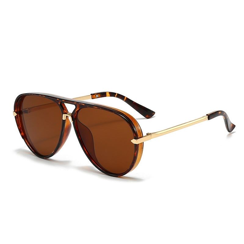 70s aviator sunglasses gold-tone acetate frames gradient lenses retro vintage UV protection