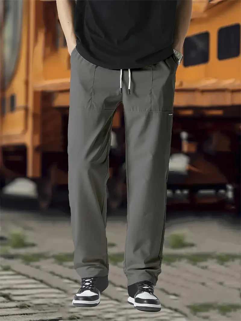 Men relaxed fit waistline pants casual style with adjustable waist for all-day comfort