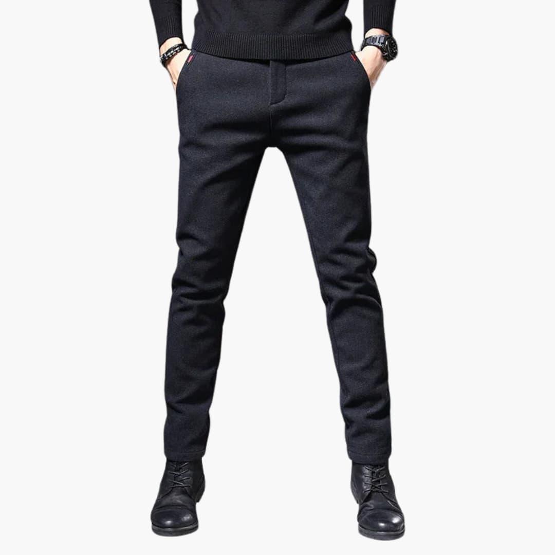 Men's casual pants modern cut versatile everyday wear for office and weekend in neutral tone