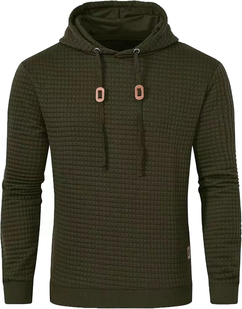 Onni men's pullover hoodie casual streetwear long sleeve with adjustable drawstring, sporty fit