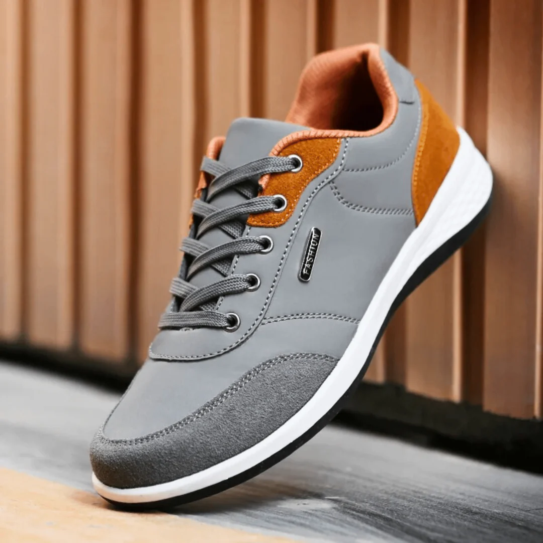 Bryson white leather breathable sneakers lightweight water-resistant sole for city commuters