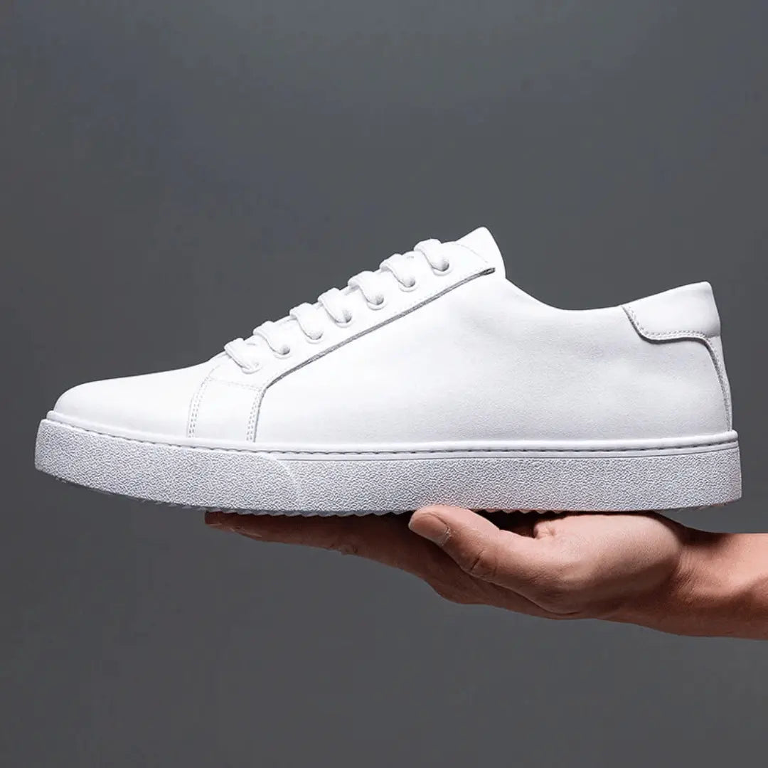 Calgary low-top sneakers smooth leather-look finish cushioned insole versatile men's casual dress shoes