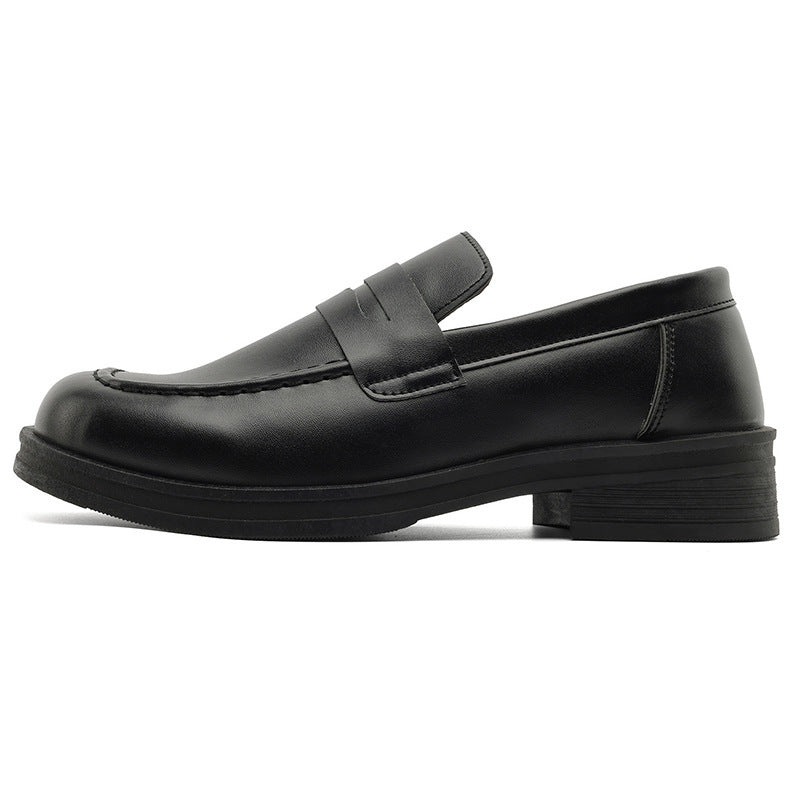 Men's beige suede slip-on loafers with comfortable fit and durable rubber sole for casual wear