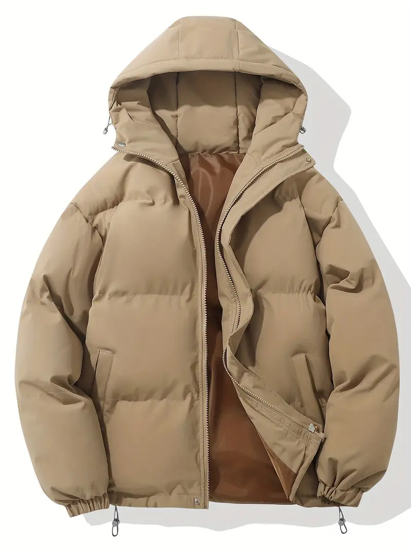 Women's hooded puffer winter jacket voluminous silhouette ultra-warm cozy quilted insulation cold weather