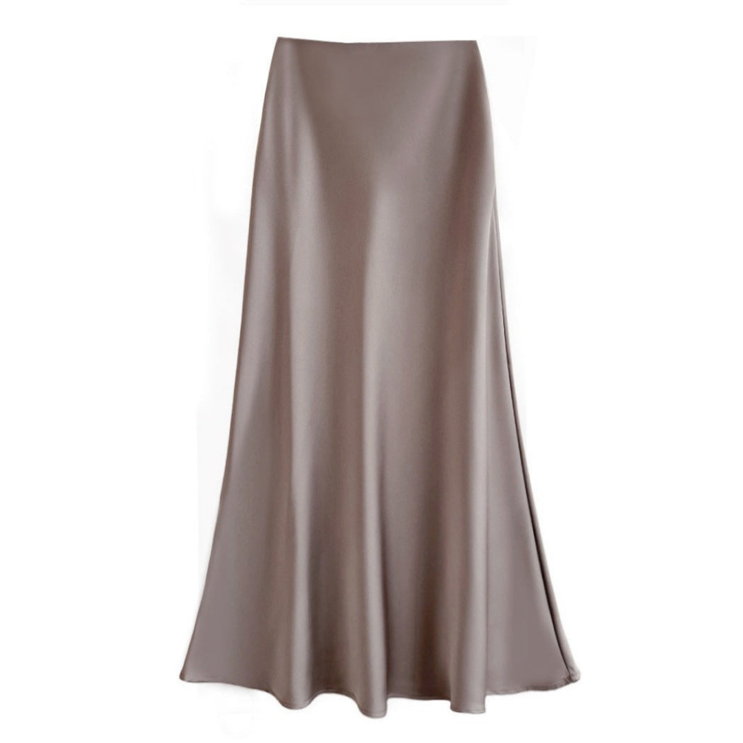 Women's Vivien elegant silk skirt tailored cut versatile ivory cream polished silhouette