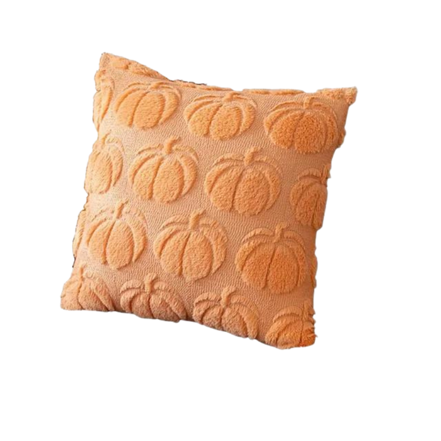Pumpkin Patch fleece pillow cover 45x45cm soft touch zipper closure Thanksgiving autumn decor