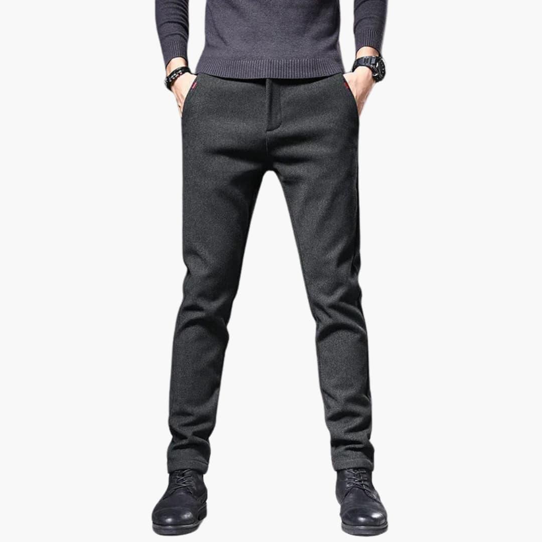 Men's casual pants modern cut versatile everyday office weekend wear comfortable contemporary fit