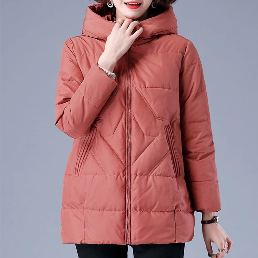 Women's Chloe insulated hooded winter jacket sleek silhouette padded lining everyday cold weather wear