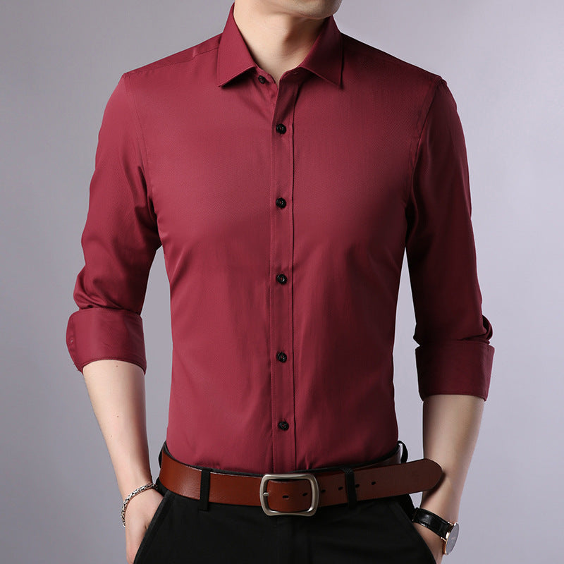 Men's slim fit cotton casual shirt Marcus modern silhouette breathable everyday wear date night
