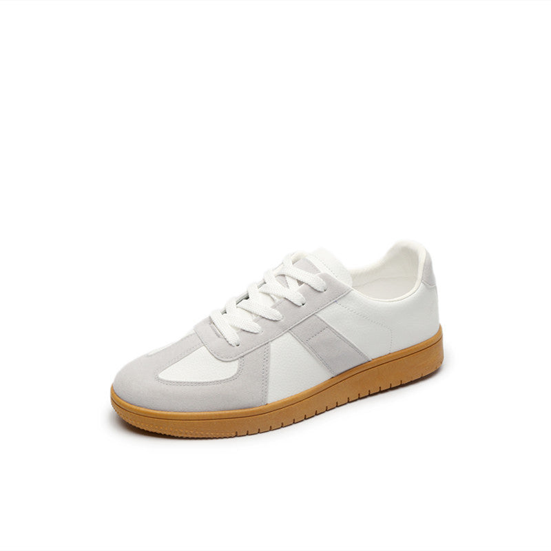 Ruby retro women's sneakers in vegan leather, casual vintage style with flat sole