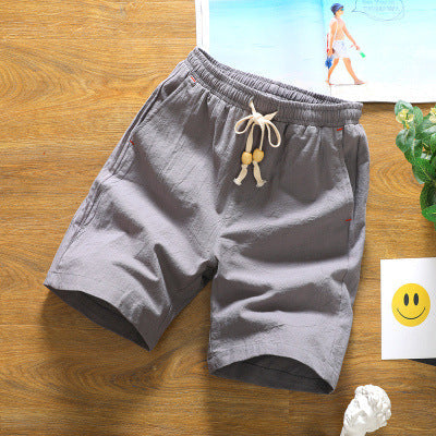 Men's dark blue relaxed fit shorts elastic waistband cotton polyester casual everyday comfort