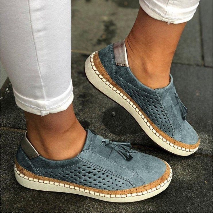 Mariola orthopedic summer shoes beige PU upper slip-on style with rubber sole for all-day support