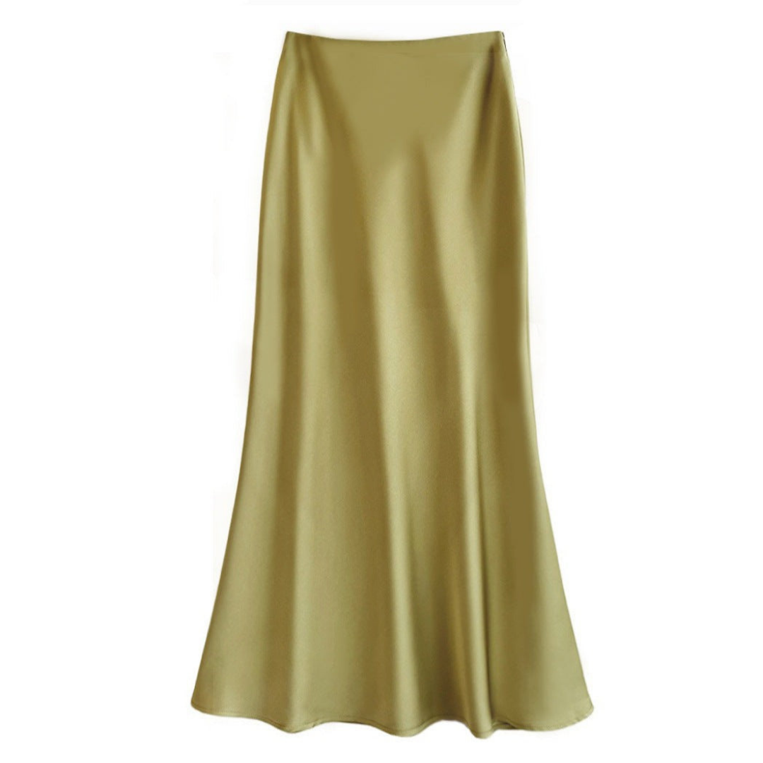 Women's Vivien elegant silk midi skirt tailored cut smooth luxurious fabric for office and dinner