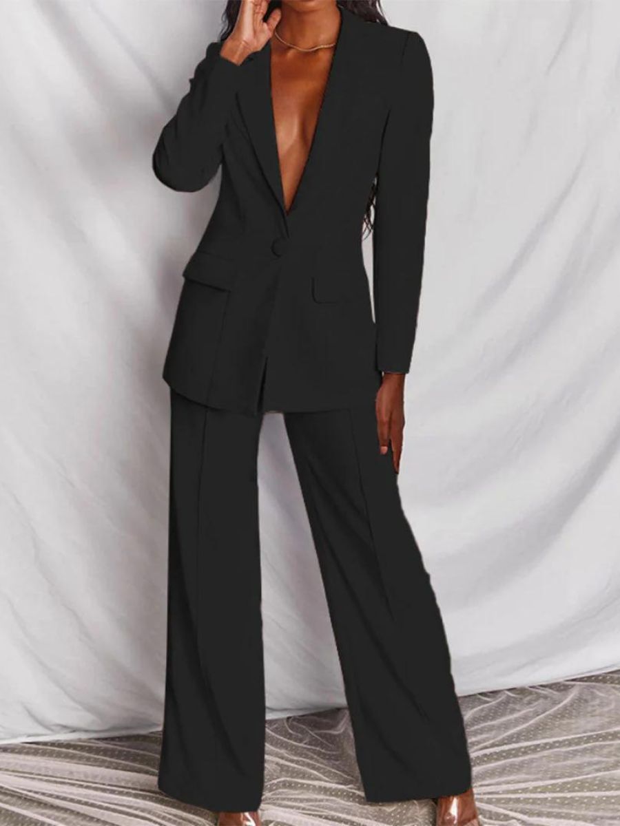 Classic women's everyday wear set featuring comfortable cozy tops and trendy pants with versatile styling