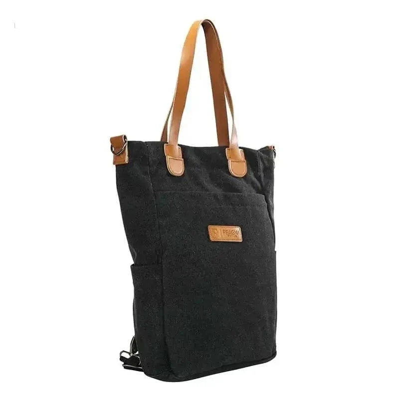 Washable multi-compartment organizer tote bag in neutral tones, reusable design for travel and daily use
