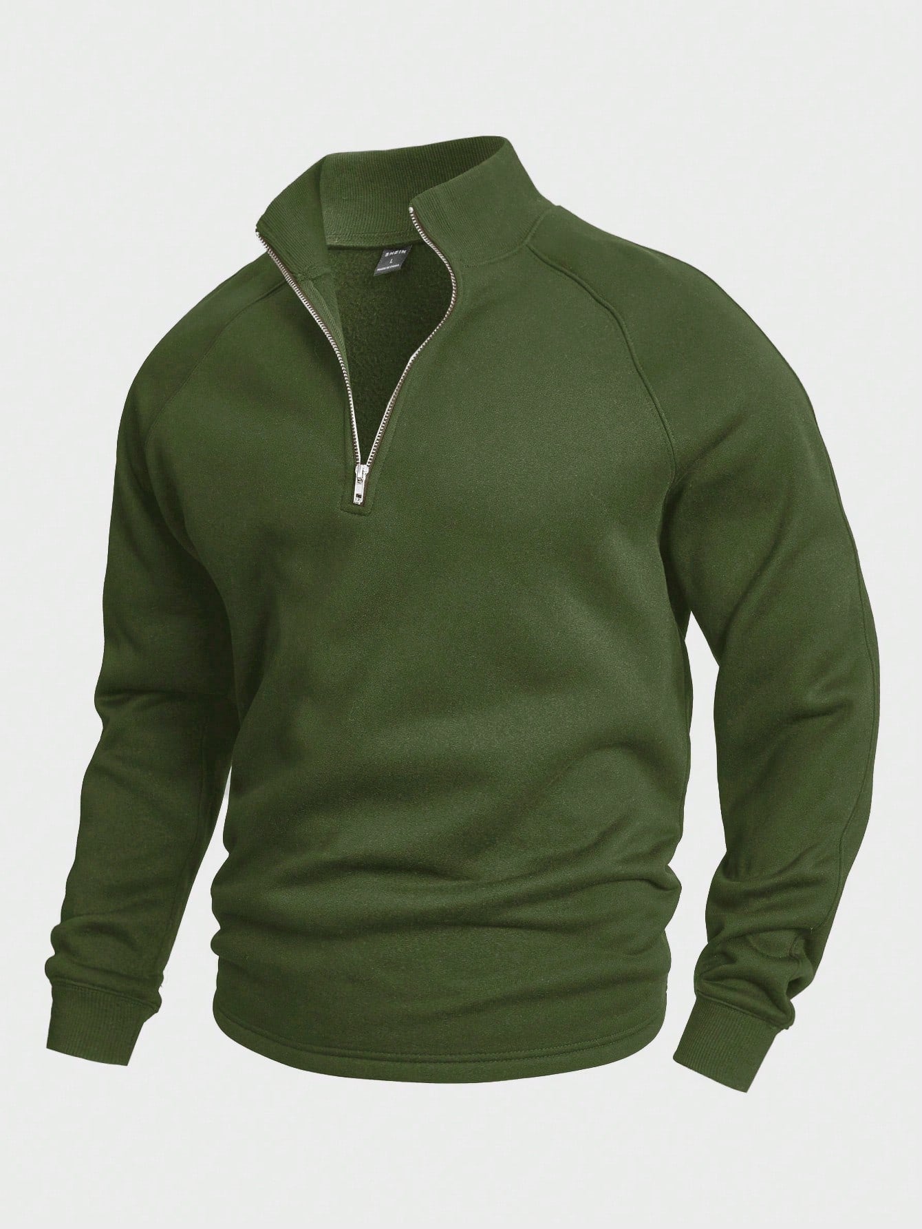 Unisex turtleneck knit sweater in neutral tone, relaxed fit with textured midweight weave