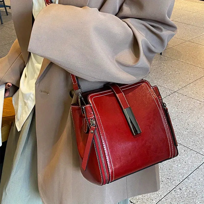 Cathy faux leather crossbody bag for women structured silhouette with adjustable strap everyday carryall