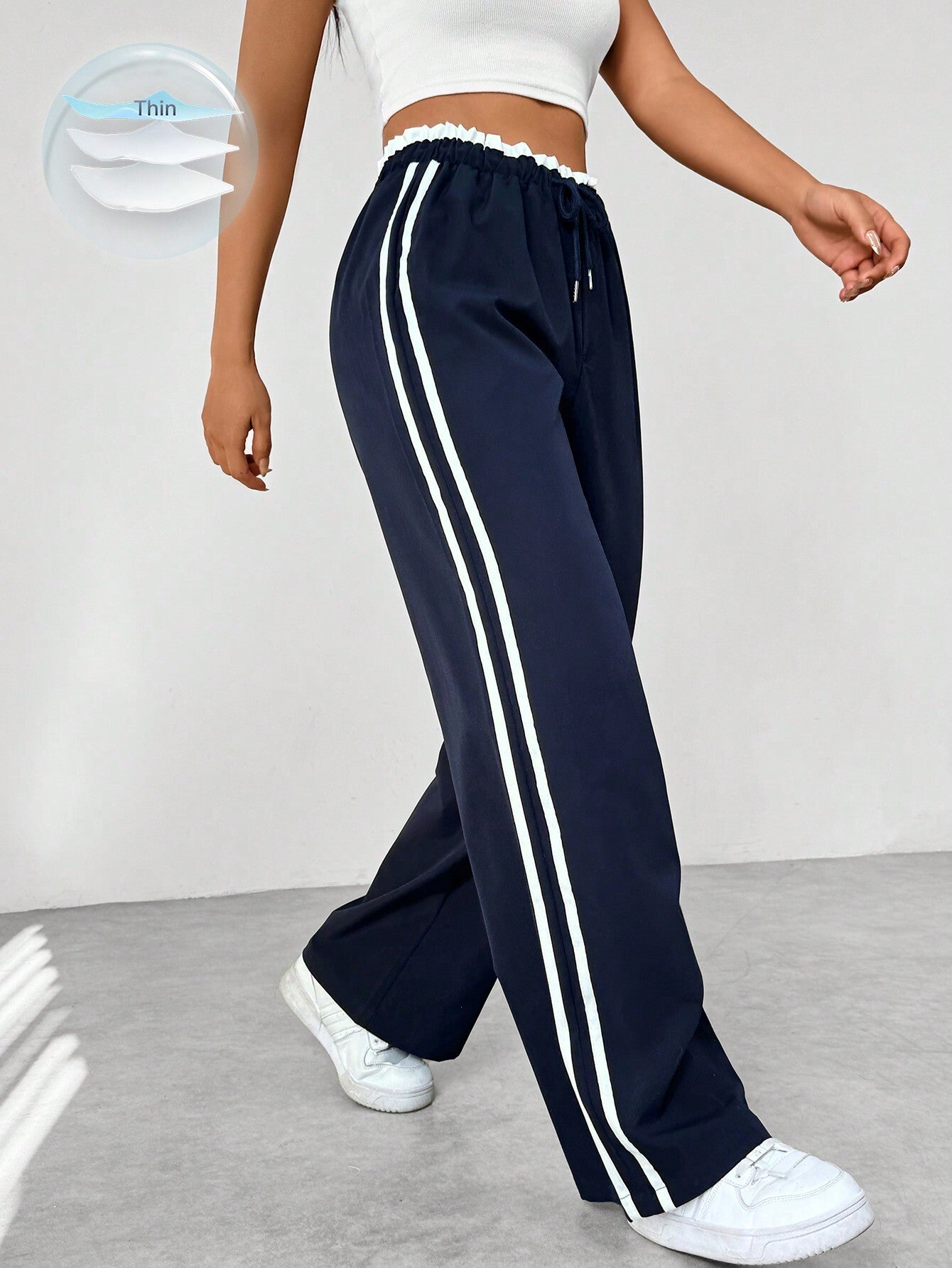 Women's wide-leg sporty pants casual winter activewear relaxed silhouette cold weather holiday style
