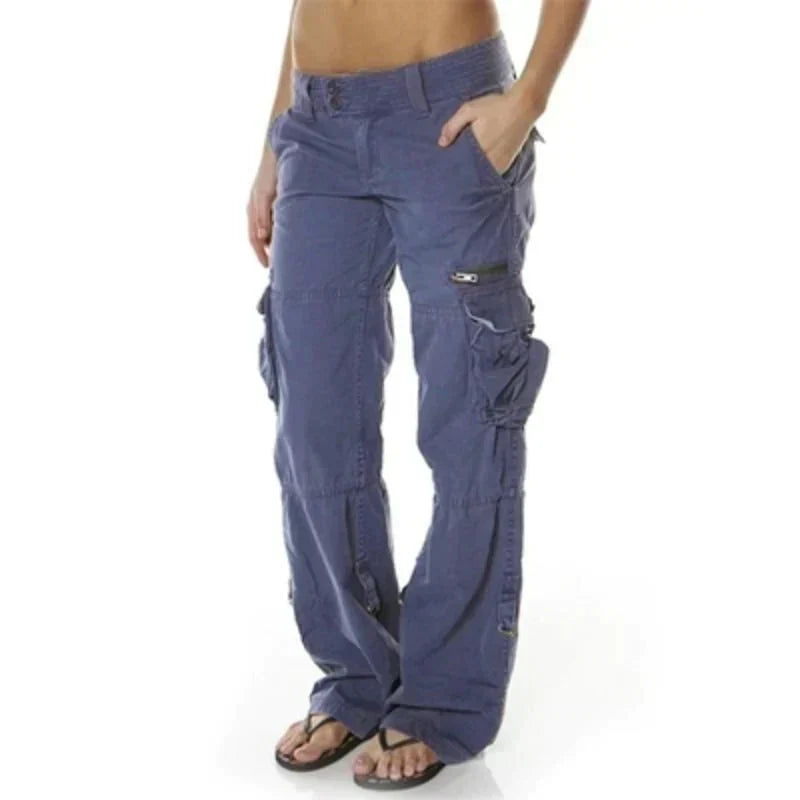 Finley women's cargo pants elegant modern cut with functional pockets versatile everyday style
