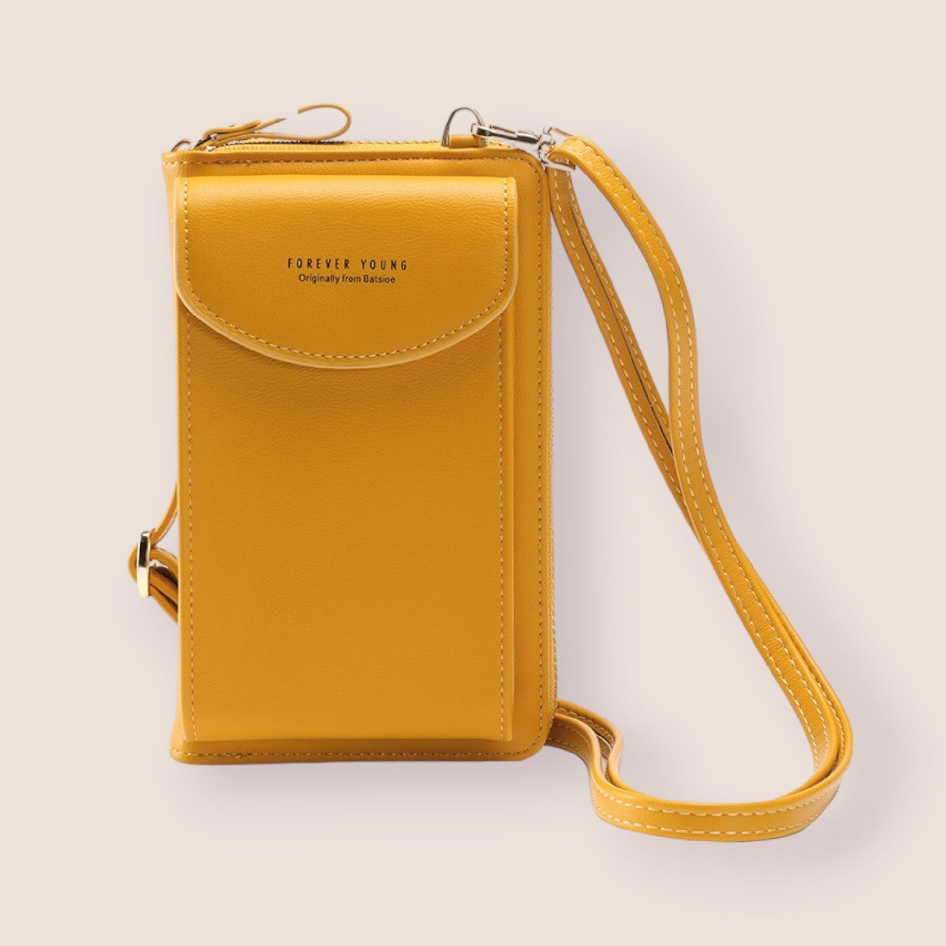 Sleek lightweight women's clutch pouch with detachable shoulder strap, elegant everyday crossbody bag