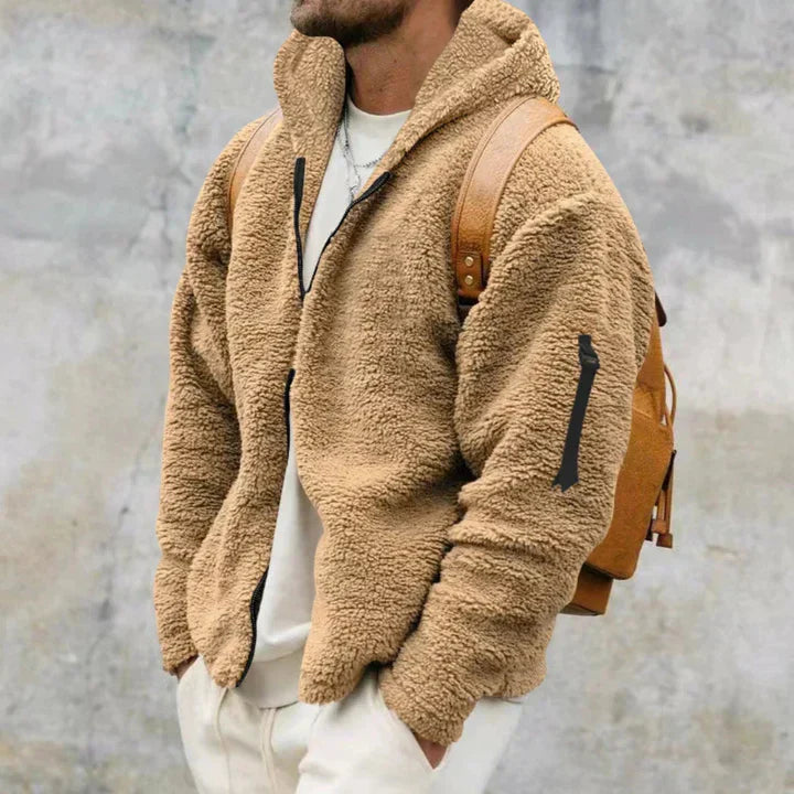 Men's Alden warm hoodie jacket in casual relaxed fit with eco-friendly soft fabric everyday comfort