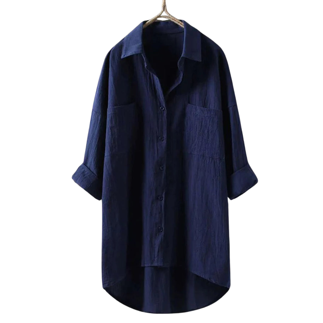 Women's white classic cotton button-down shirt with elegant tailored fit for office and casual wear