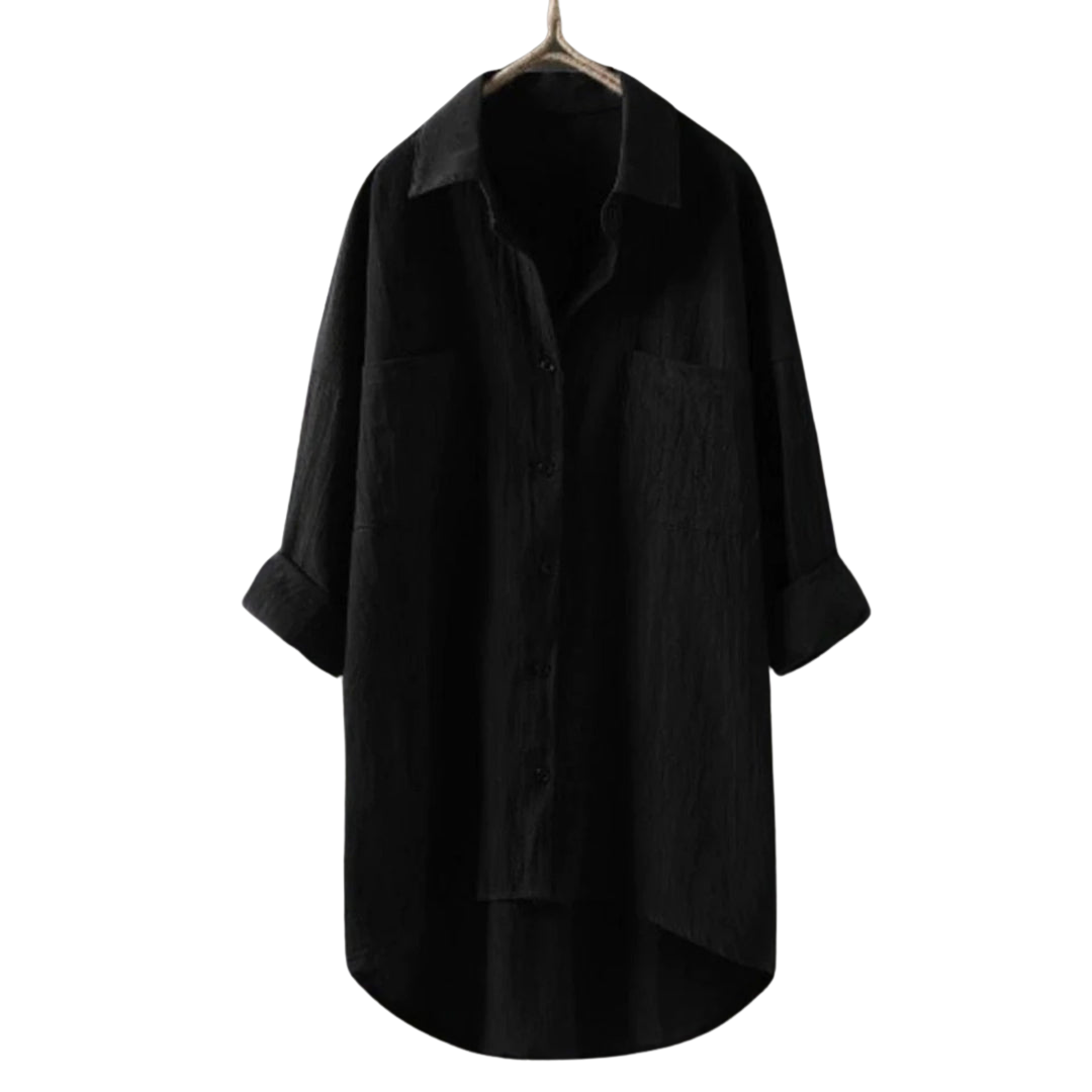 Women's classic cotton button-down shirt elegant relaxed fit versatile office-to-casual style