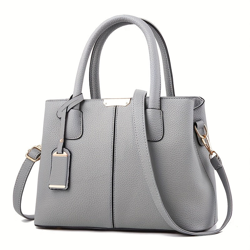 Anna spacious vegan leather women's handbag, high-capacity everyday tote with refined silhouette