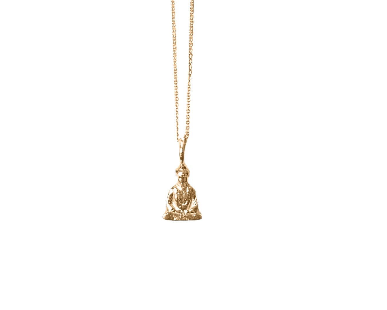 Beatrix Buddha Love sterling silver delicate necklace for women, 925 silver or gold finish, 45cm