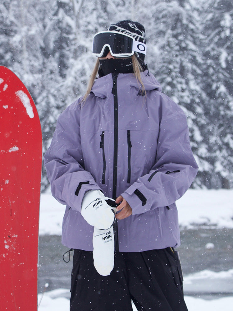 Women's Rabbit ChillRider thermal snow jacket white waterproof breathable connected hood mountain pro