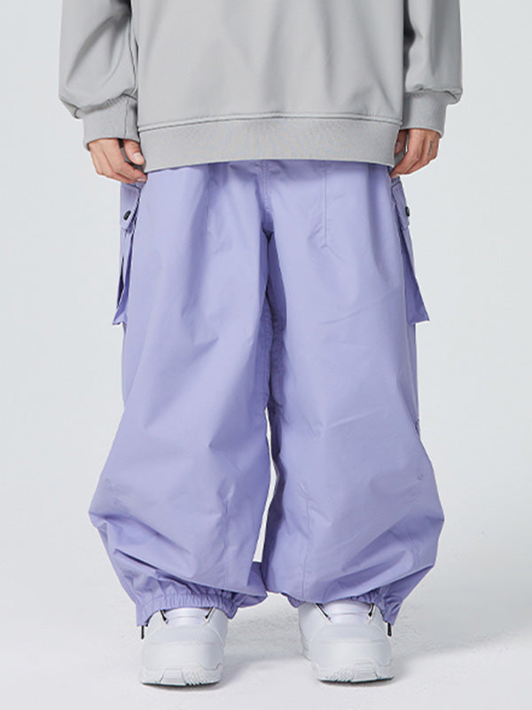 Men's Searipe baggy snowboard pants black insulated 10K waterproof with critically taped seams