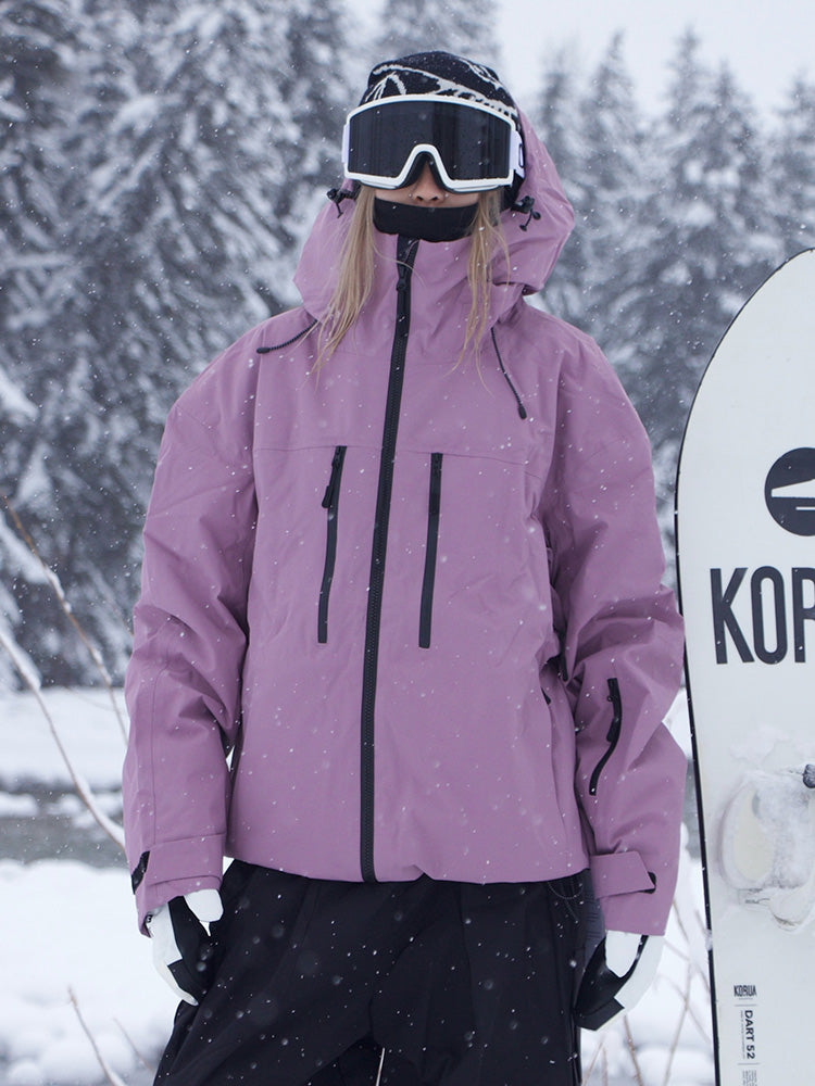 Women's Rabbit ChillRider thermal snow jacket white waterproof breathable 15K connected hood mountain pro
