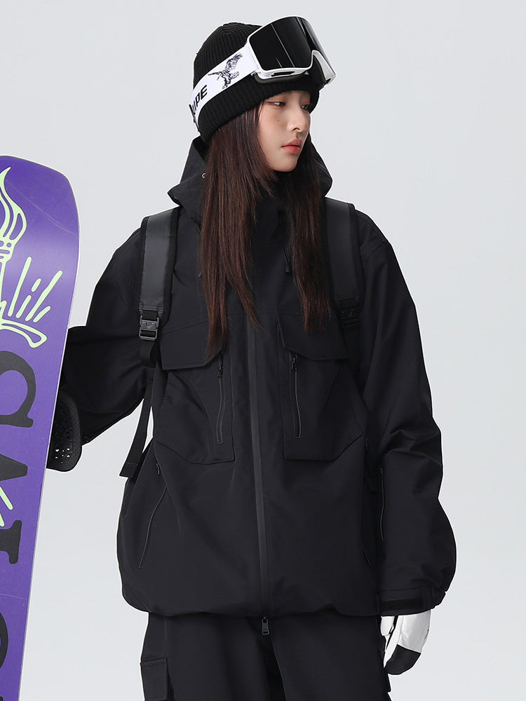 Women's Searipe mountain snow jacket waterproof 20K breathable shell with adjustable hood for skiing