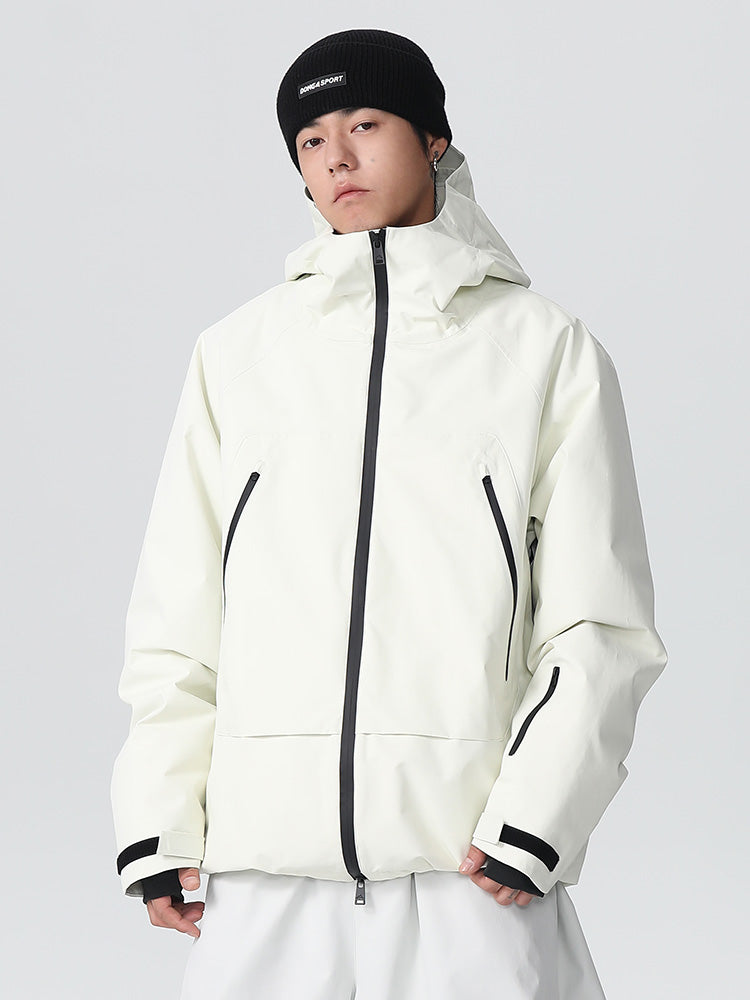 Men's baggy snow jacket olive green mountain pro 20K waterproof breathable adjustable hood