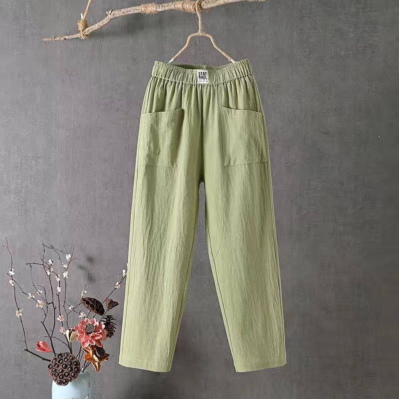 Jade linen pants women loose fit breathable lightweight everyday work travel comfort