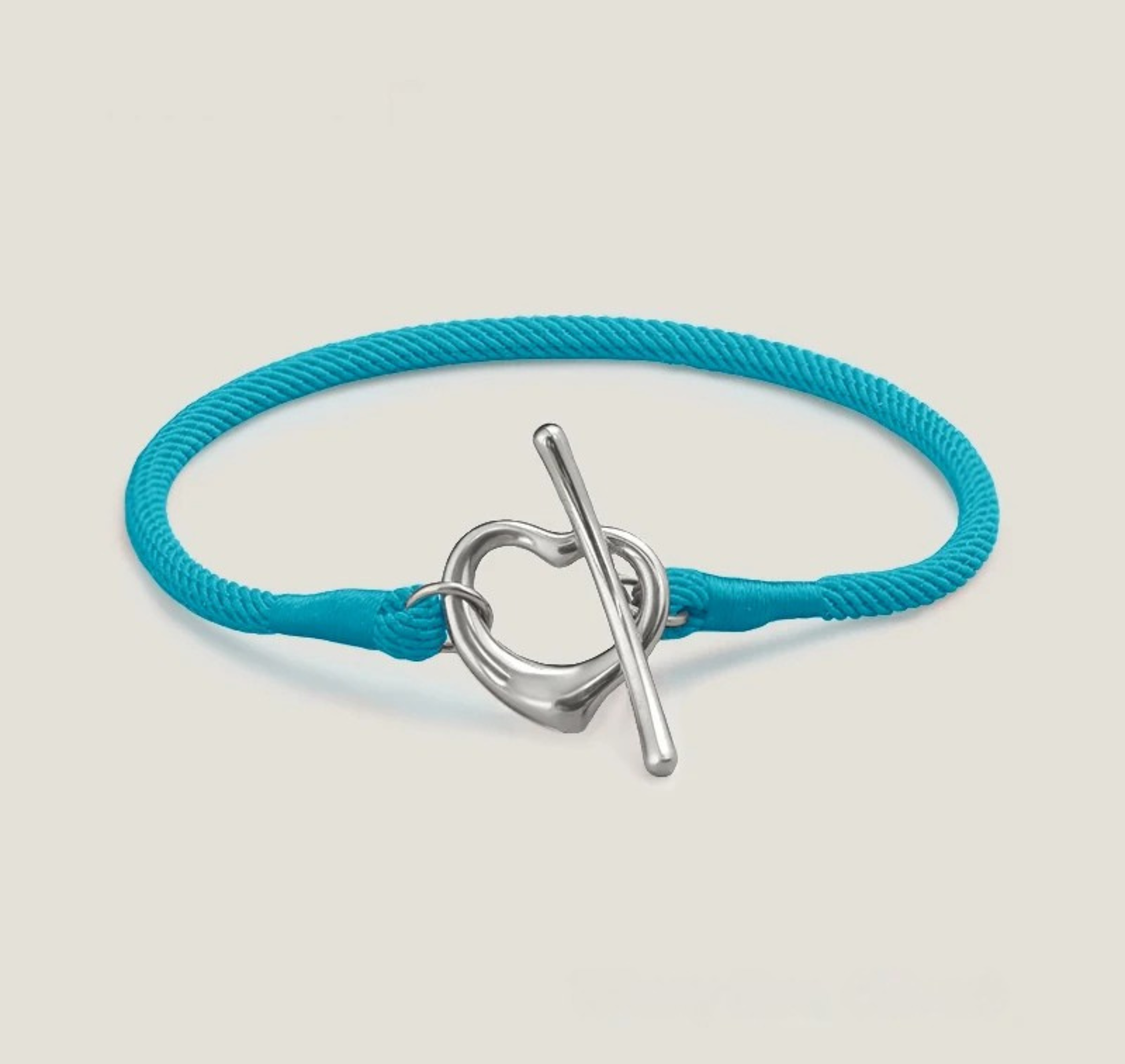 Gold-tone heart toggle rope bracelet adjustable telescopic fit tarnish-resistant minimalist design