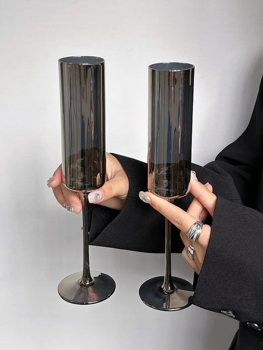 Black Noir French Champagne Flutes - Urbann-Vibe