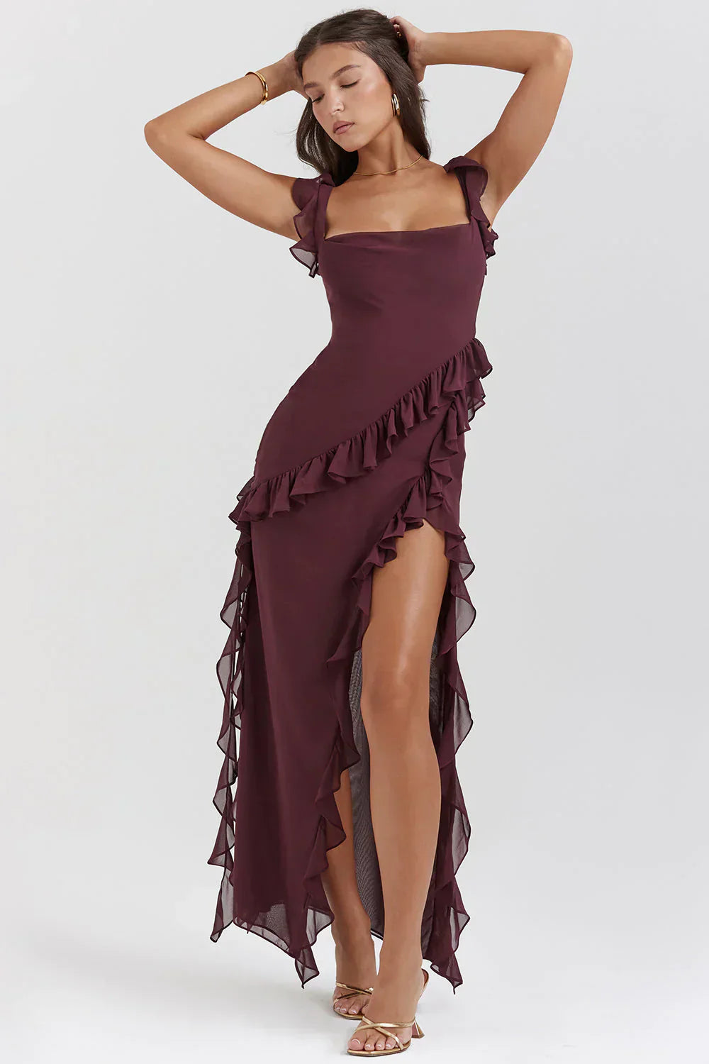 Women's elegant satin robe in glamorous style with chic zip-front closure for effortless evenings