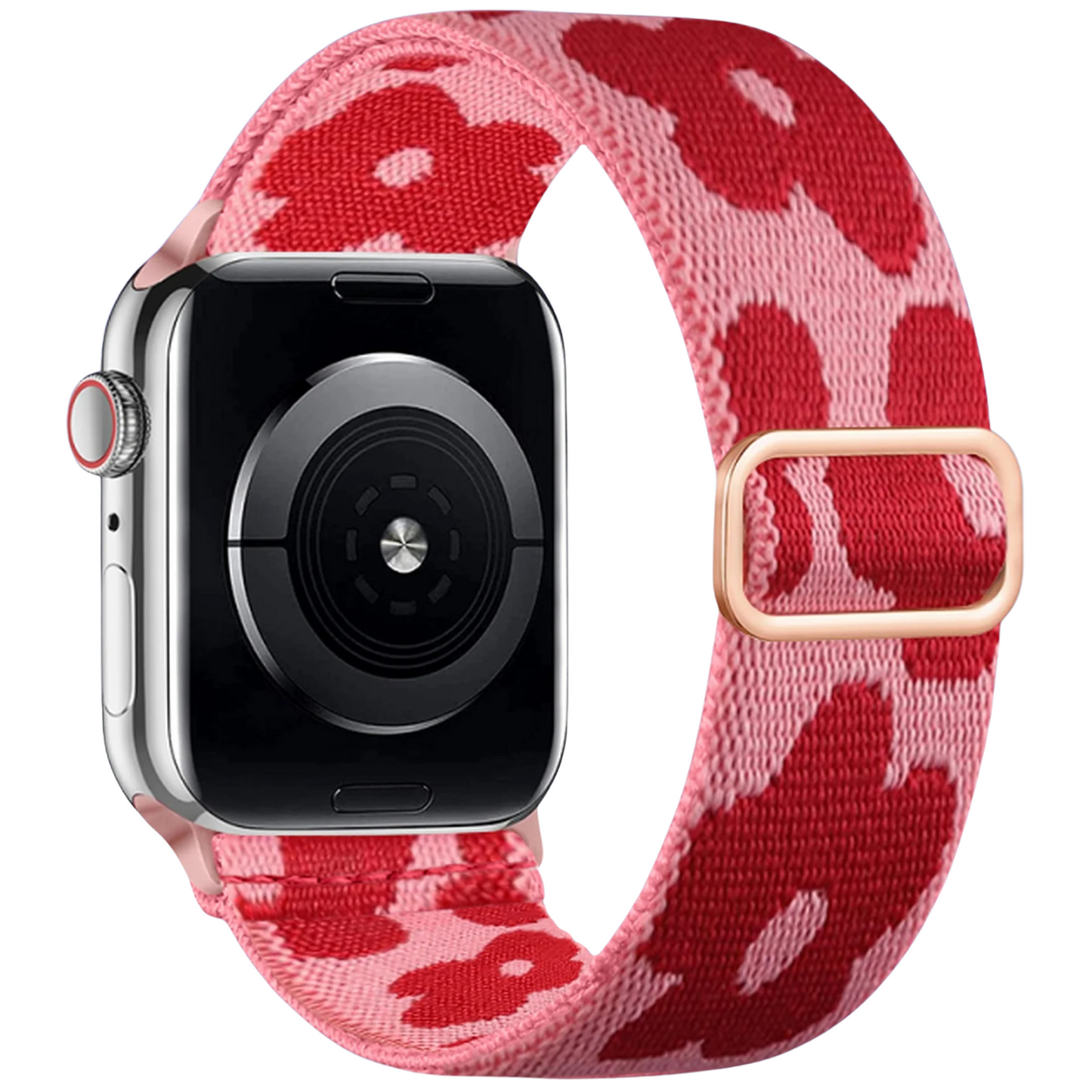 Pop Nylon Apple Watch band ultra-soft stretch breathable bold vibrant print adjustable active wearers