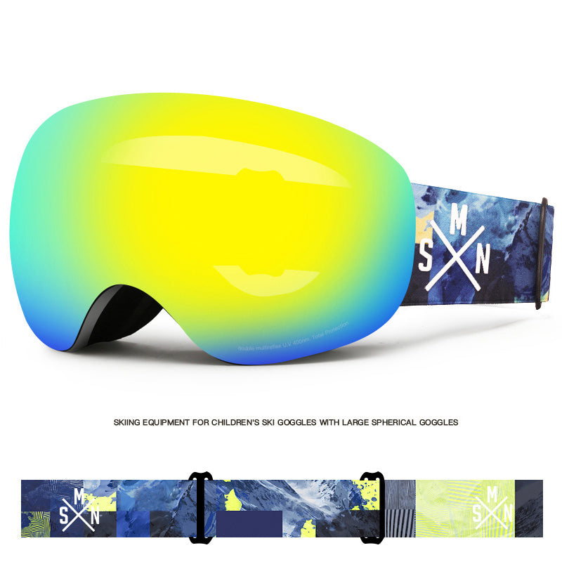 SMN Adult Ski Goggles Double-Layer Windproof Anti-Fog Mountaineering Equipment Cocker Myopia Snow Goggles Ski Goggles - Urbann-Vibe