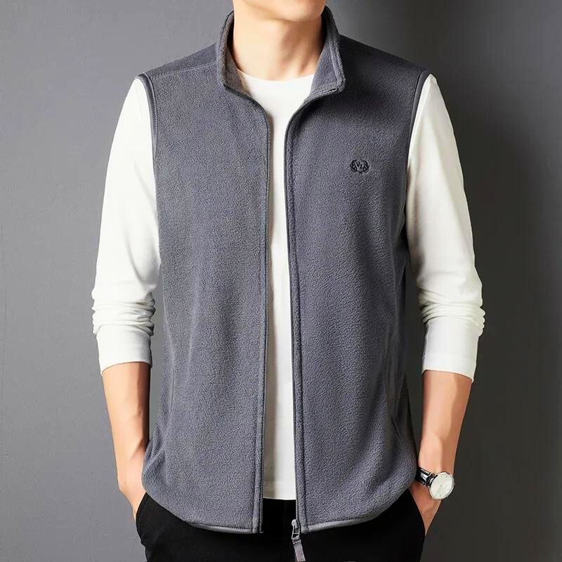 Lafayette 1887 lightweight plush fleece vest stand collar front pockets active lifestyle layer